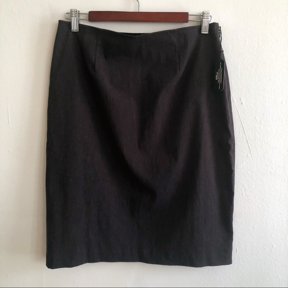EXPRESS High Waisted Gray Stretch Pencil Skirt